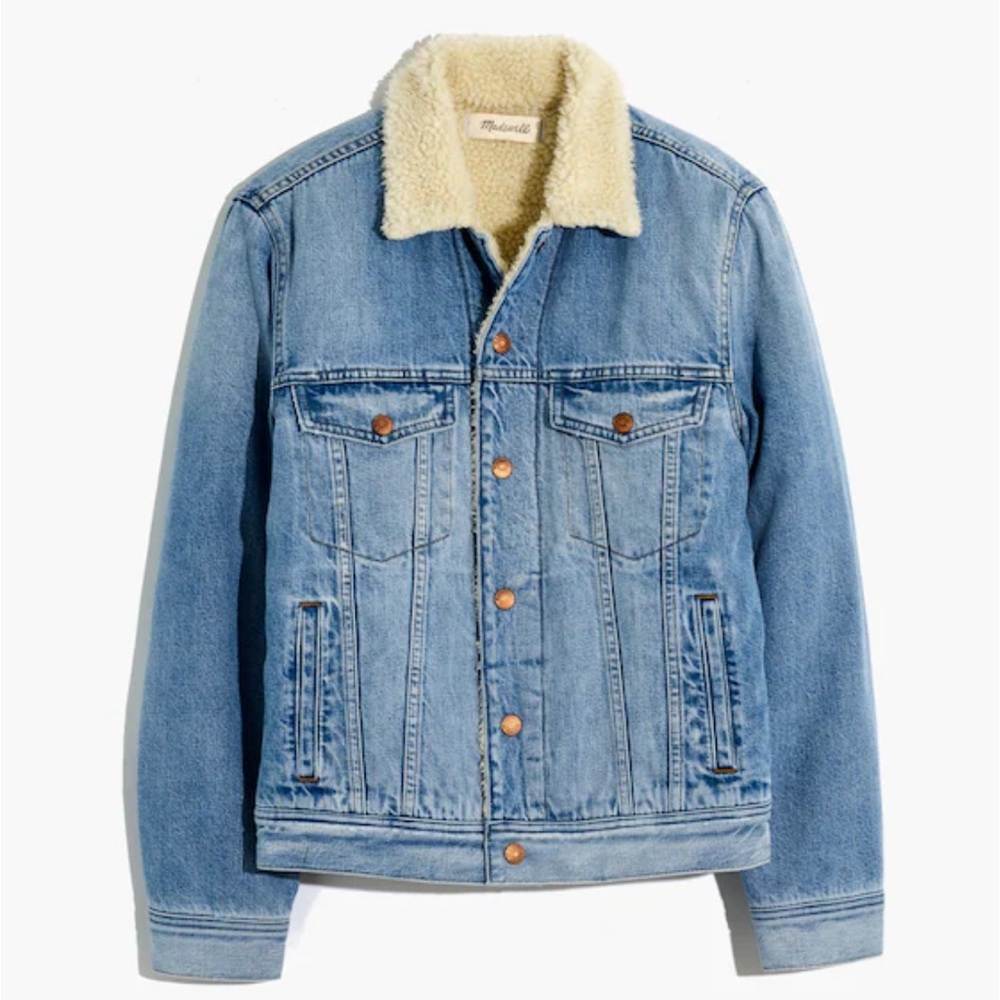 Madewell Men’s Sherpa Classic Jean Jacket Medium - Picture 4 of 16